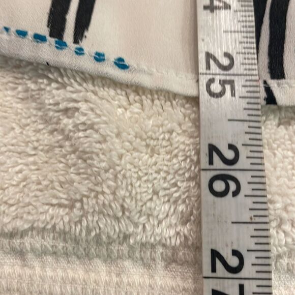 Small Cato black/white long sleeve v-neck geometric stripe lantern sleeve blouse - Picture 12 of 12